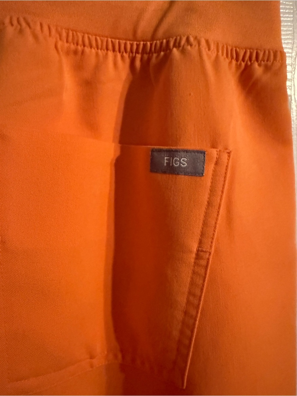 Figs orange HW Papaya Track Jogger Pants with Contrast Drawstring - Picture 6 of 7